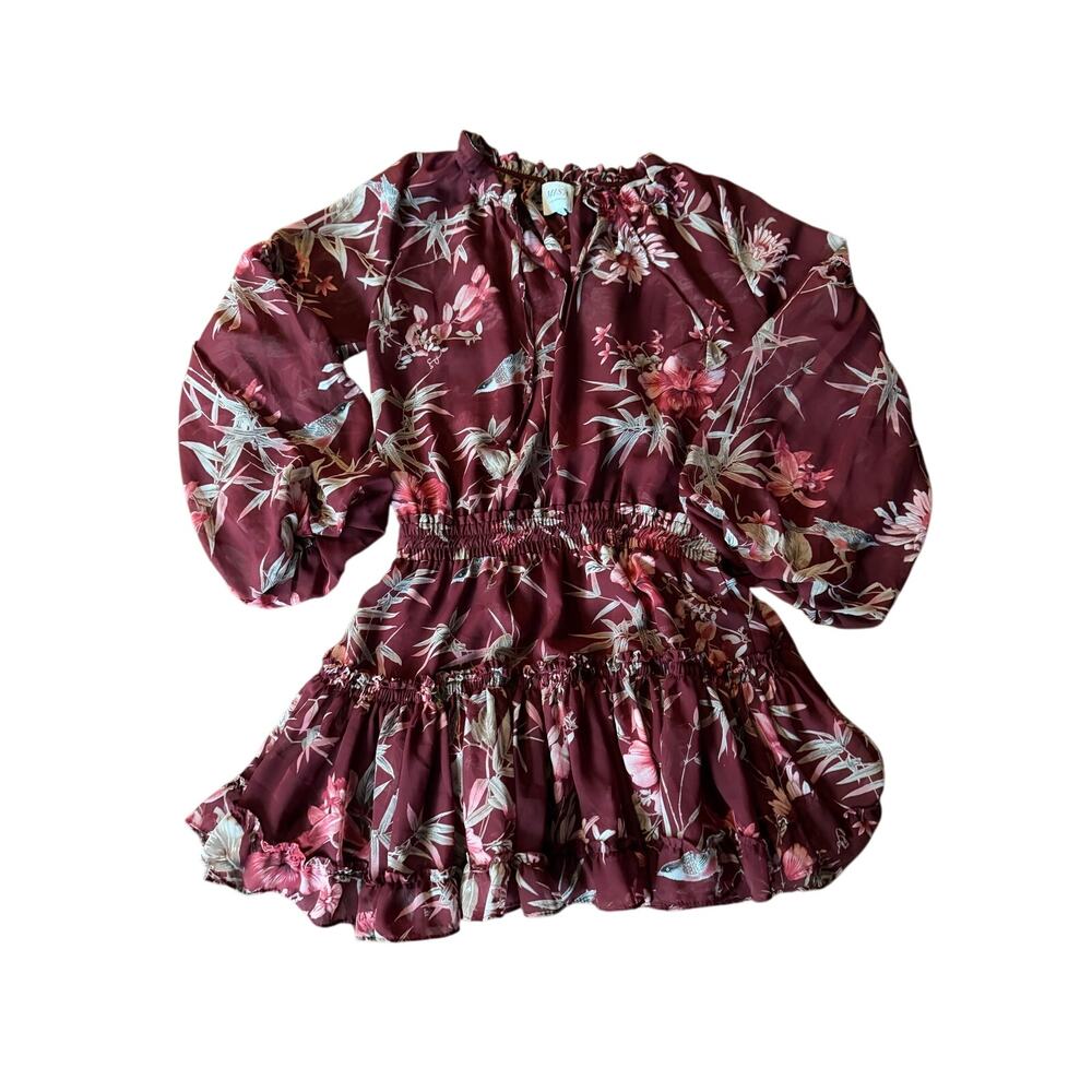 Misa dimitria mini dress size small maroon